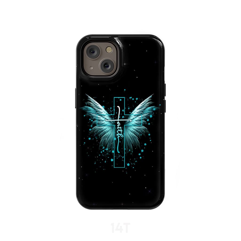 Faith Cross Wings Phone Case - Scripture Phone Cases - Iphone Cases Christian