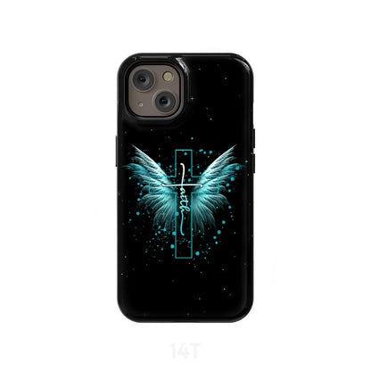 Faith Cross Wings Phone Case - Scripture Phone Cases - Iphone Cases Christian