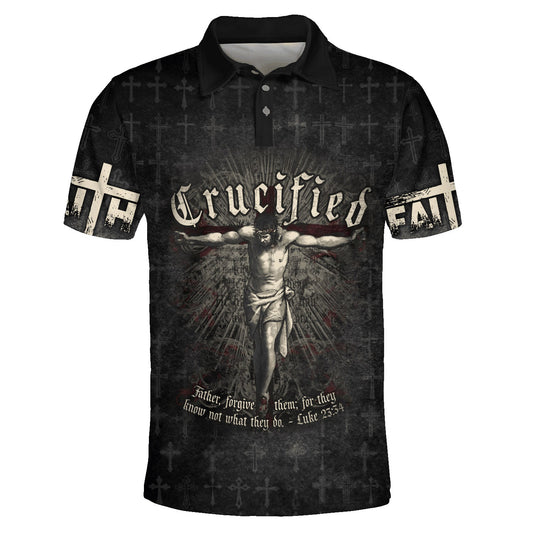 Faith Crucified Jesus Polo Shirt - Christian Shirts & Shorts
