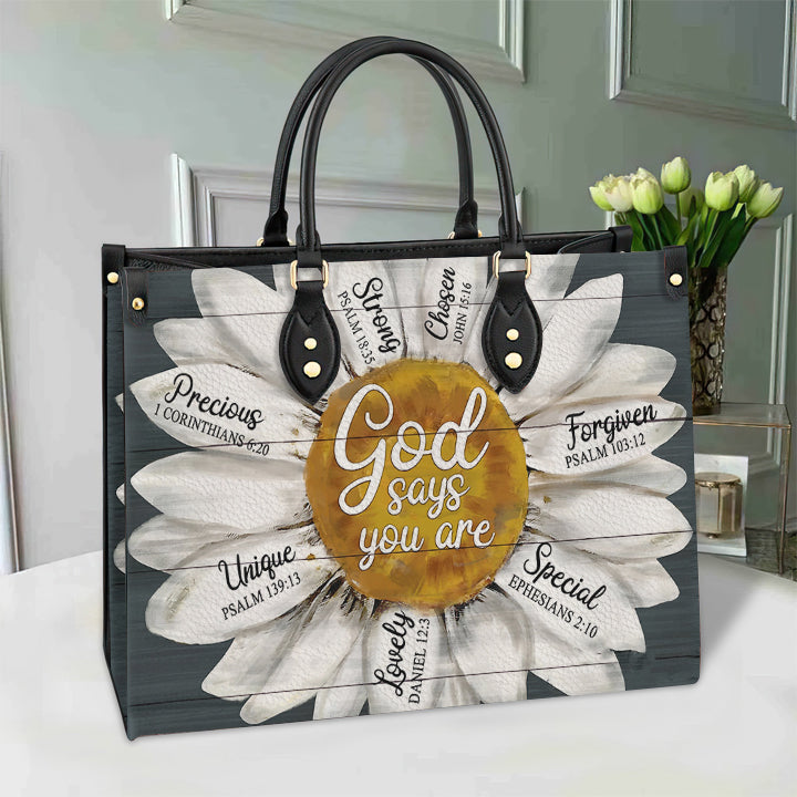 Faith Daisy Leather Bag - Women's Pu Leather Bag - Best Mother's Day Gifts