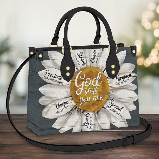 Faith Daisy Leather Bag - Women's Pu Leather Bag - Best Mother's Day Gifts