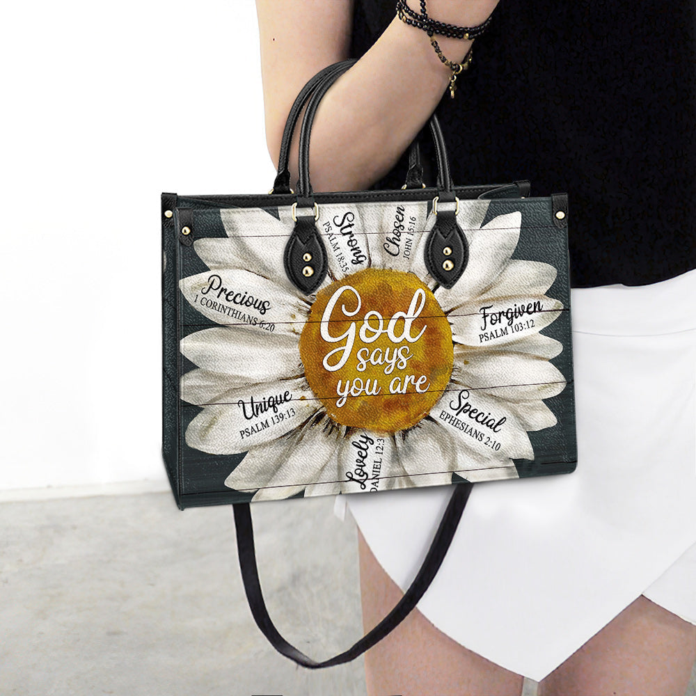 Faith Daisy Leather Bag - Women's Pu Leather Bag - Best Mother's Day Gifts