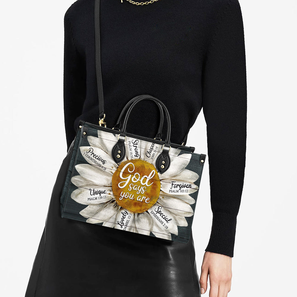 Faith Daisy Leather Bag - Women's Pu Leather Bag - Best Mother's Day Gifts