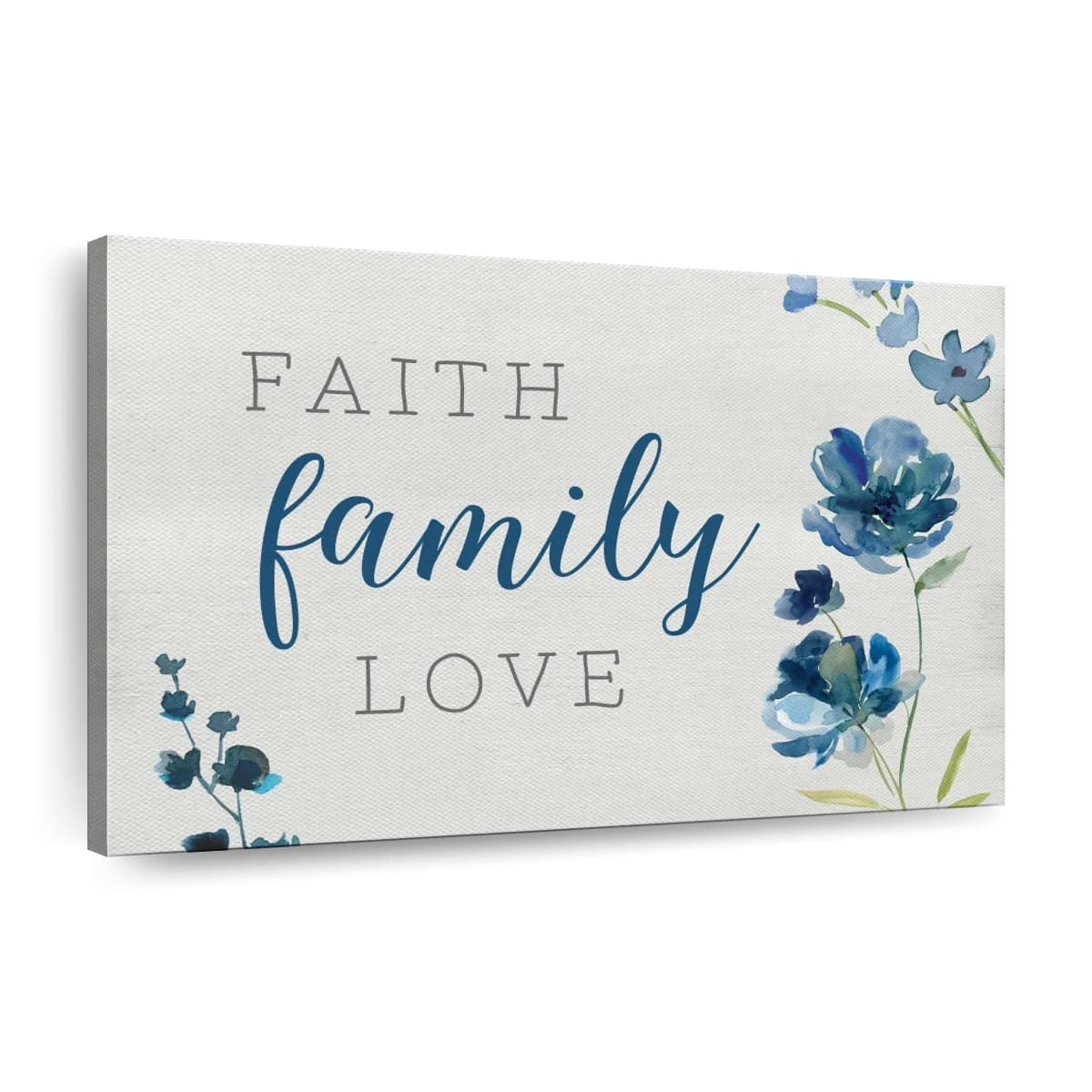 Faith Family Friends Canvas Wall Art - Christian Canvas Wall Art - Religious Wall Art Canvas
