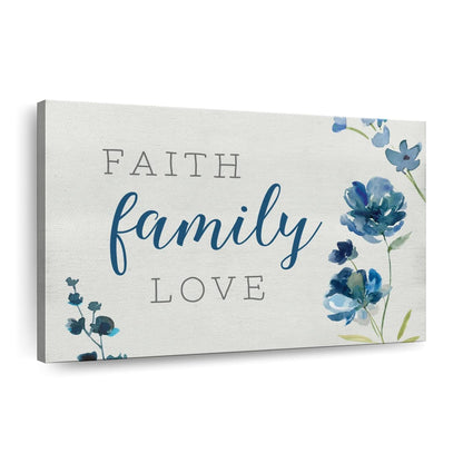 Faith Family Friends Canvas Wall Art - Christian Canvas Wall Art - Religious Wall Art Canvas