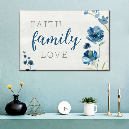 Faith Family Friends Canvas Wall Art - Christian Canvas Wall Art - Religious Wall Art Canvas