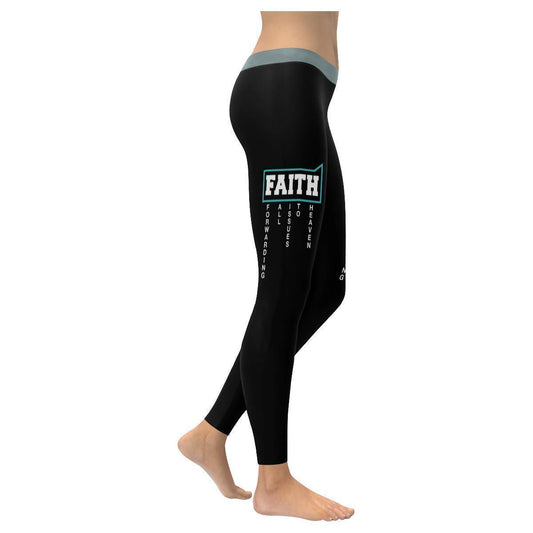 Faith Forwarding All Issues To Heaven Funny Christian Upf40+ Womens Leggings - Christian Leggings For Women