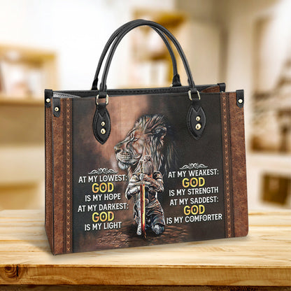 Faith God Is My Light Leather Bag - Women's Pu Leather Bag - Best Mother's Day Gifts