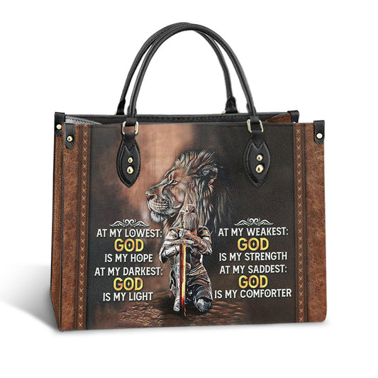 Faith God Is My Light Leather Bag - Women's Pu Leather Bag - Best Mother's Day Gifts