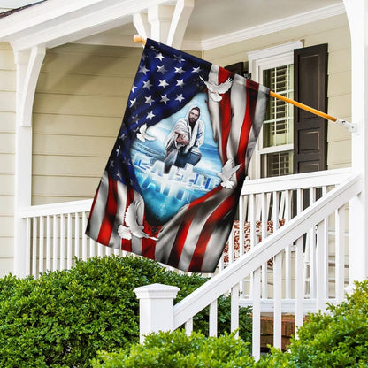 Faith God Jesus Hand Flag - Outdoor Christian House Flag - Christian Garden Flags