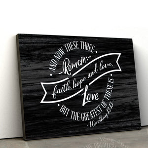 Faith Hope And Love Wall Art Canvas - 1 Corinthians 13 13 Hanging Decor #3