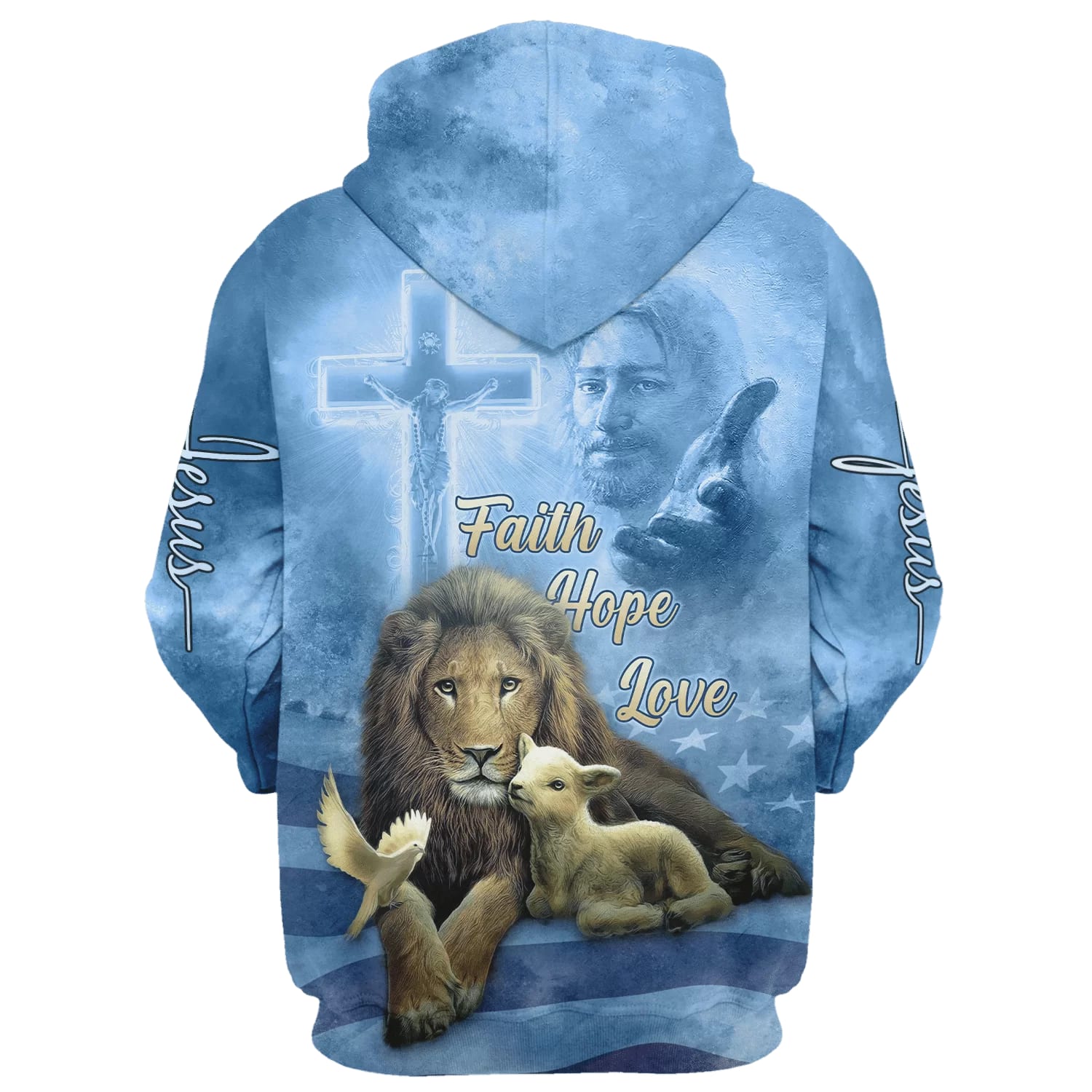 Faith Hope Love - The Hand Of God - Lion, Sheep And Bird Hoodie - Men & Women Christian Hoodie - 3D Printed Hoodie