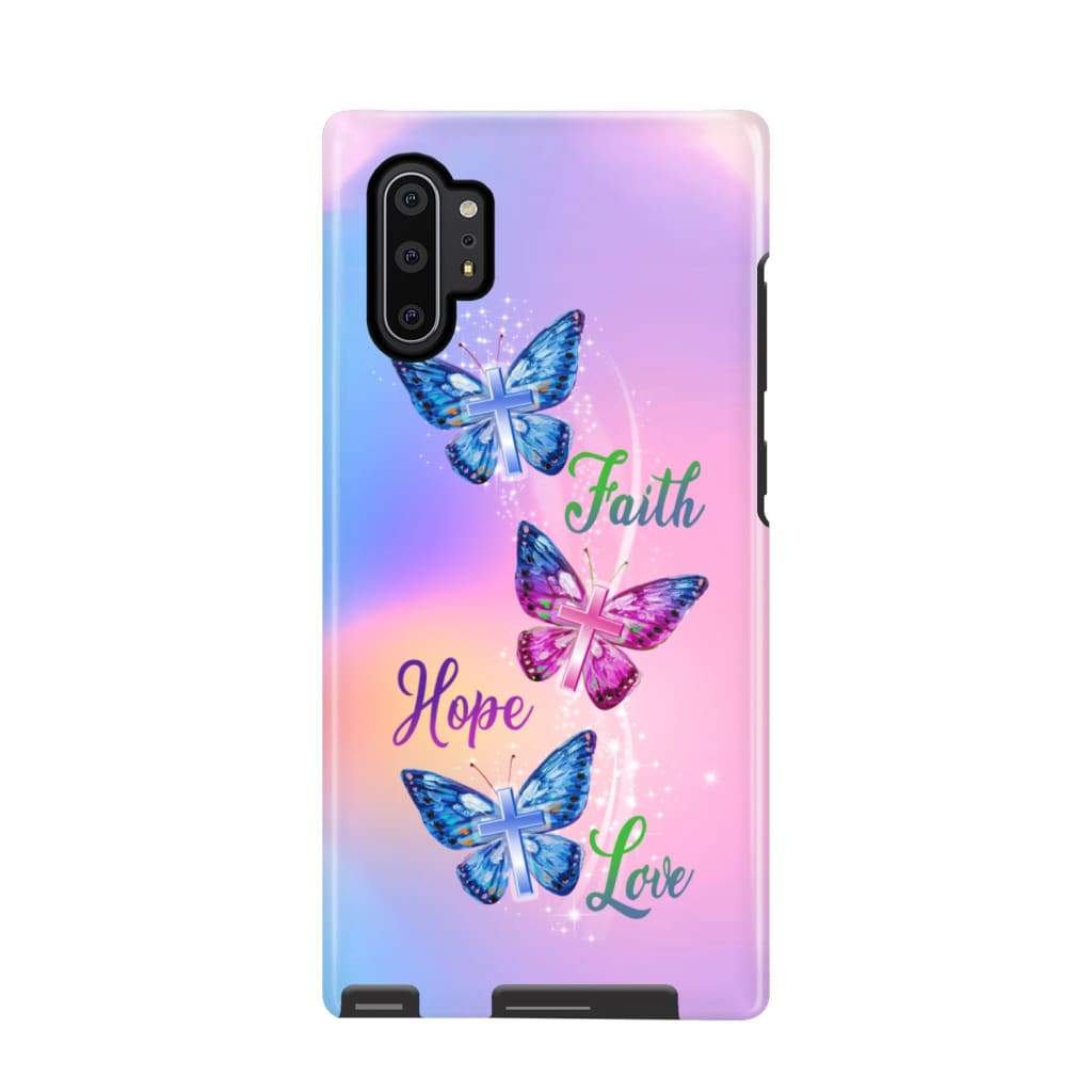 Faith Hope Love Butterfly Christian Phone Case - Scripture Phone Cases - Iphone Cases Christian