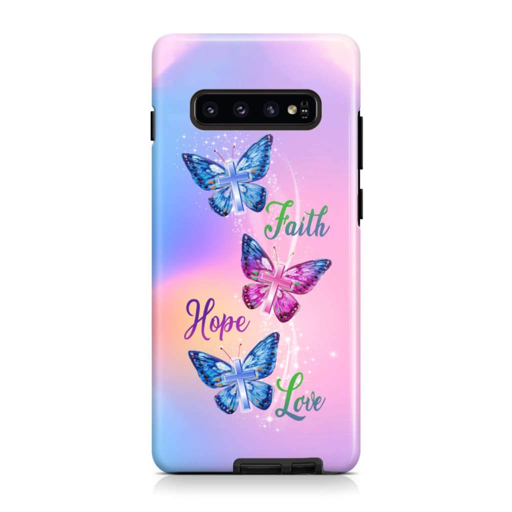 Faith Hope Love Butterfly Christian Phone Case - Scripture Phone Cases - Iphone Cases Christian
