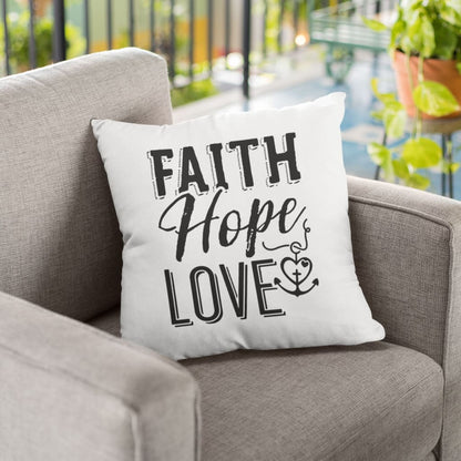 Faith Hope Love Christian Pillow 2