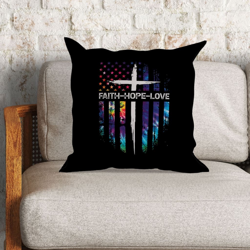 Faith Hope Love Christian Pillow 3