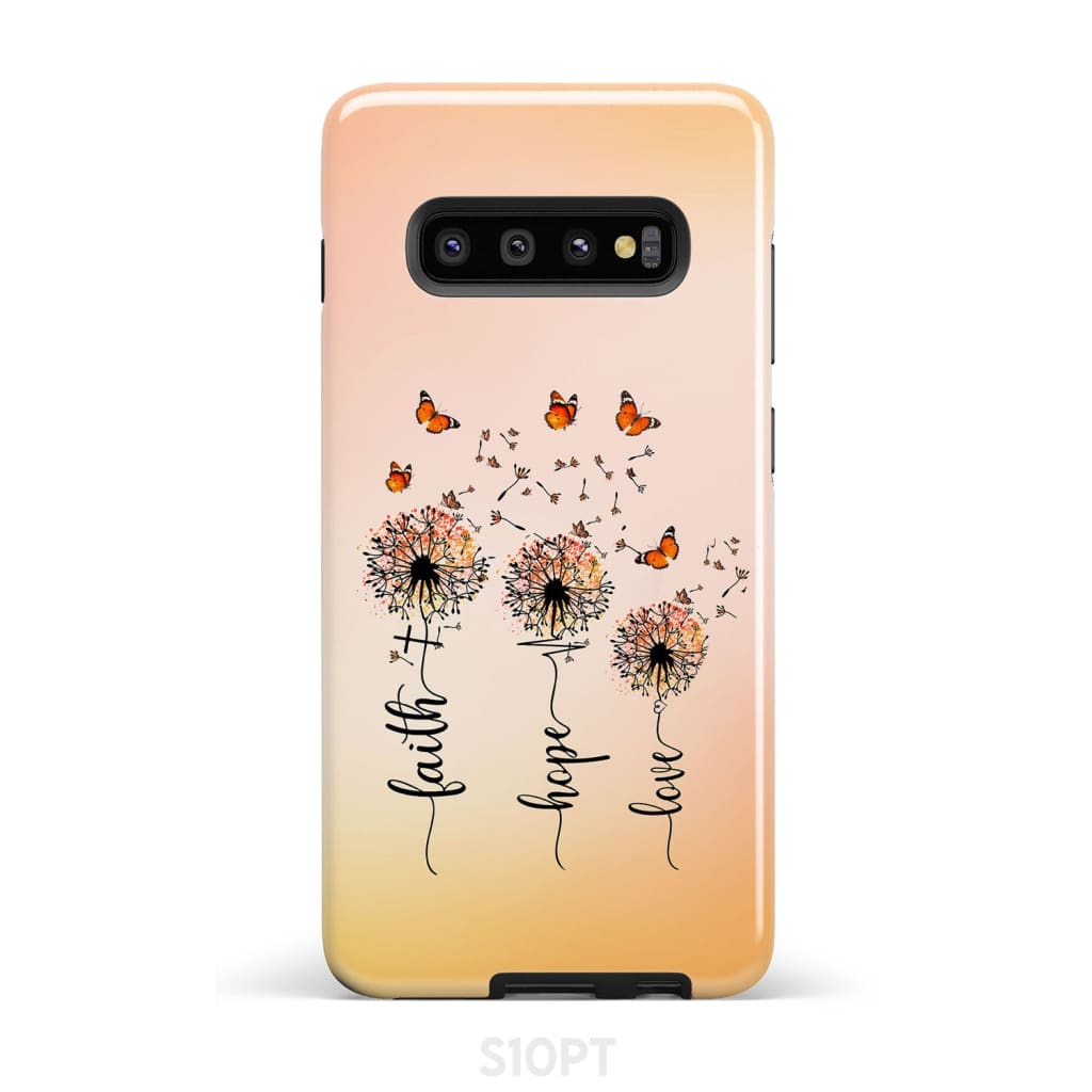 Faith Hope Love Dandelion Butterfly Phone Case - Bible Verse IPhone & Samsung Cases