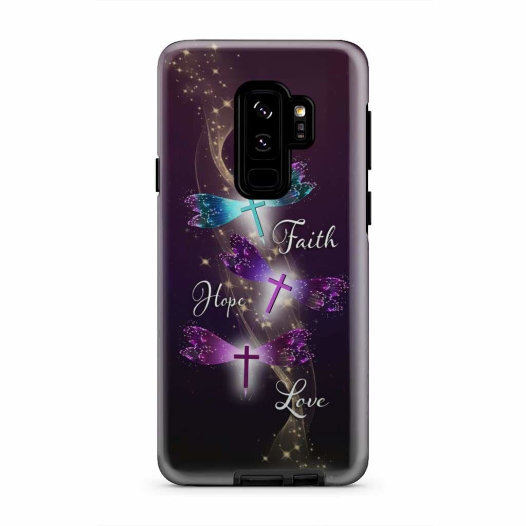 Faith Hope Love Dragonfly Christian Phone Case - Scripture Phone Cases - Iphone Cases Christian