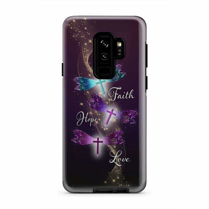 Faith Hope Love Dragonfly Christian Phone Case - Scripture Phone Cases - Iphone Cases Christian
