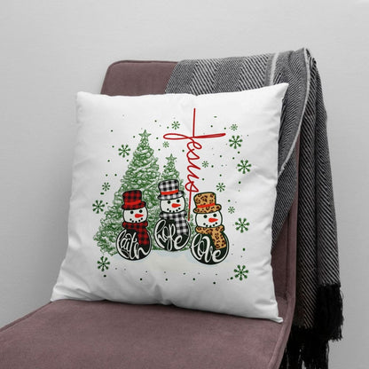 Faith Hope Love, Jesus Cross, Christmas Pillow