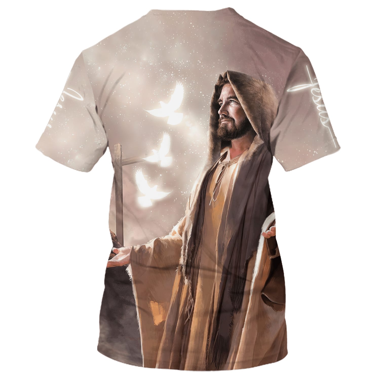 Faith Hope Love Shirts - Jesus Arms Wide Open 3d Shirts - Christian T Shirts For Men And Women