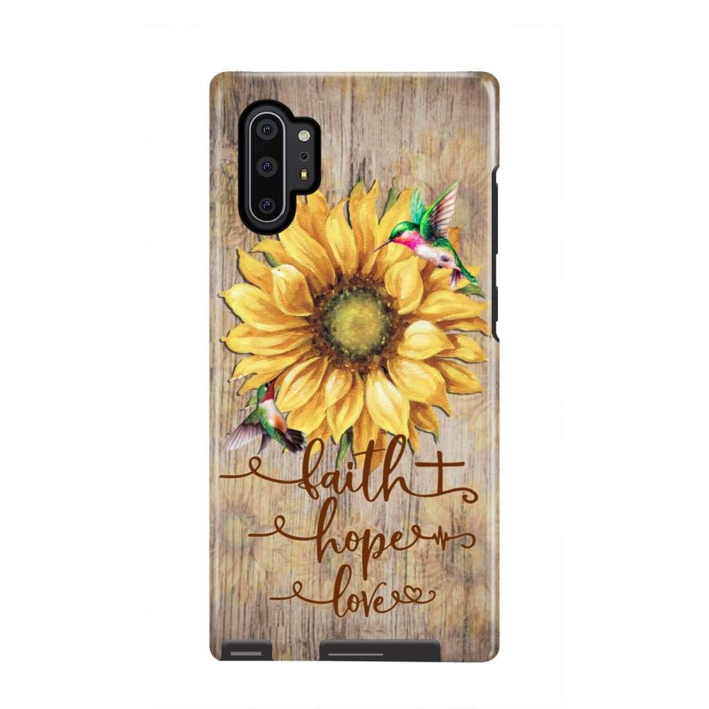 Faith Hope Love Sunflower Phone Case - Scripture Phone Cases - Iphone Cases Christian