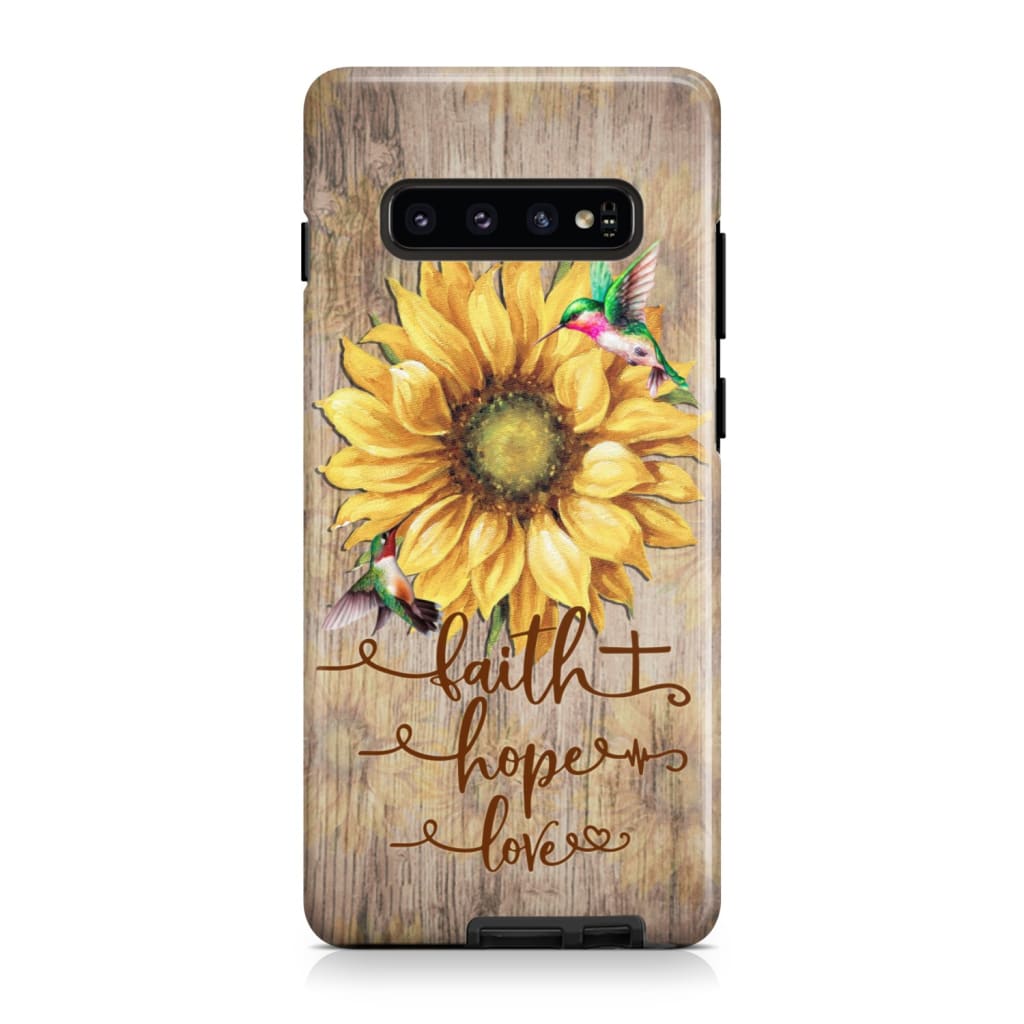 Faith Hope Love Sunflower Phone Case - Scripture Phone Cases - Iphone Cases Christian