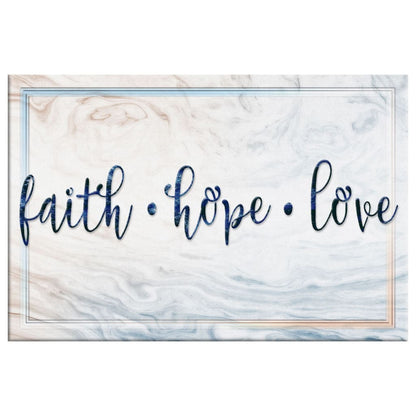 Faith Hope Love Wall Art Canvas, Christian Wall Decor - Religious Wall Decor