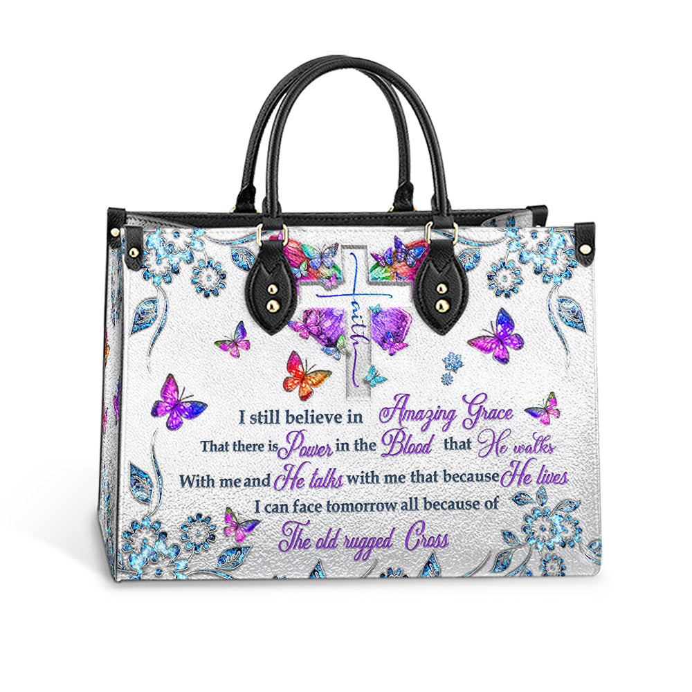 Faith I Still Believe 3 Leather Bag - Women's Pu Leather Bag - Gift For Grandmothers
