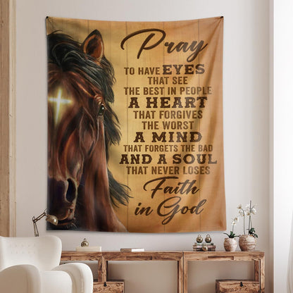 Faith In God Stunning Horse God Tapestry Jesus Tapestry Christian Tapestry