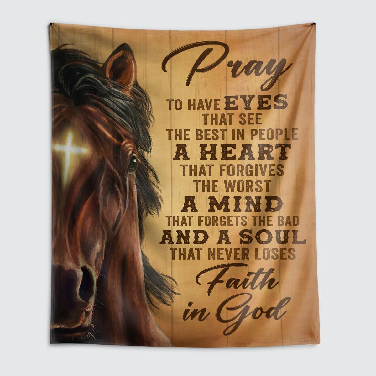 Faith In God Stunning Horse God Tapestry Jesus Tapestry Christian Tapestry