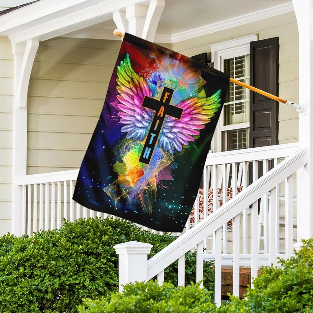 Faith In Jesus Christ Flag - Outdoor Christian House Flag - Christian Garden Flags