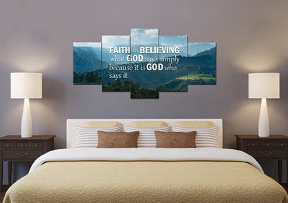 Faith Is Believing Wall Art Canvas Print - Christian Canvas Wall Art