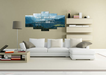 Faith Is Believing Wall Art Canvas Print - Christian Canvas Wall Art