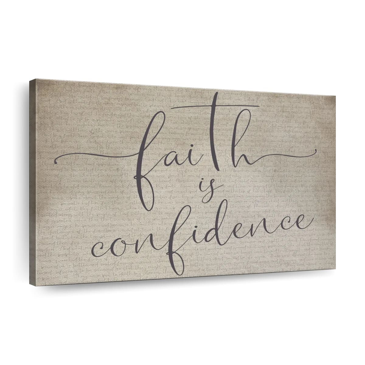 Faith Is Confidence Canvas Wall Art - Christian Canvas Wall Art - Religious Wall Art Canvas