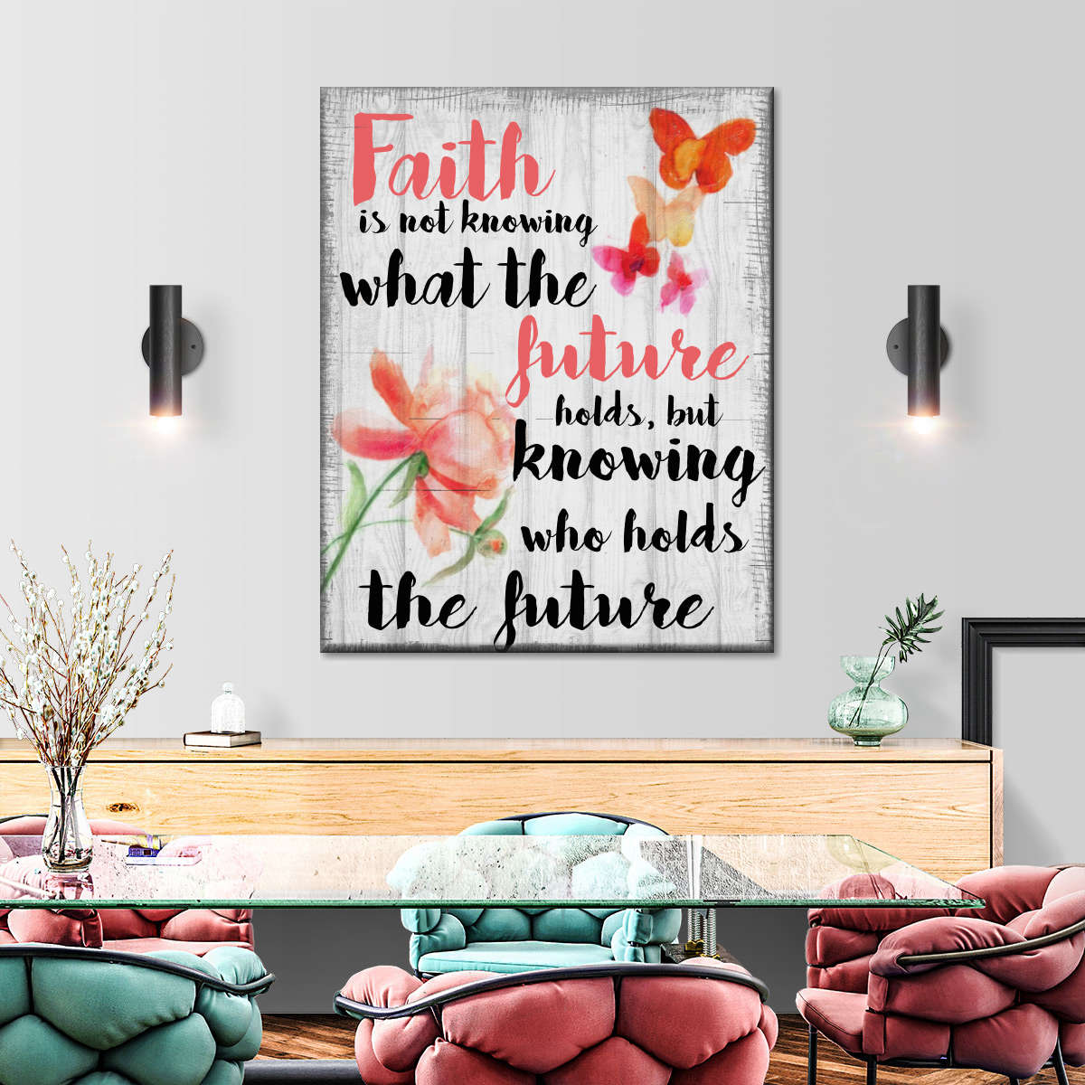 Faith Is Not Canvas Wall Art - Christian Wall Decor Art - Religious Wall Decor