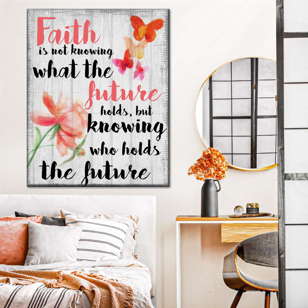 Faith Is Not Canvas Wall Art - Christian Wall Decor Art - Religious Wall Decor