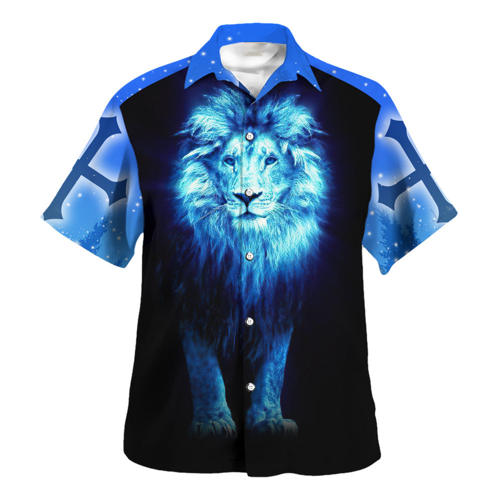 Faith Is Seeing Light Lion Hawaiian Shirt - Christian Hawaiian Shirt - Religious Hawaiian Shirts