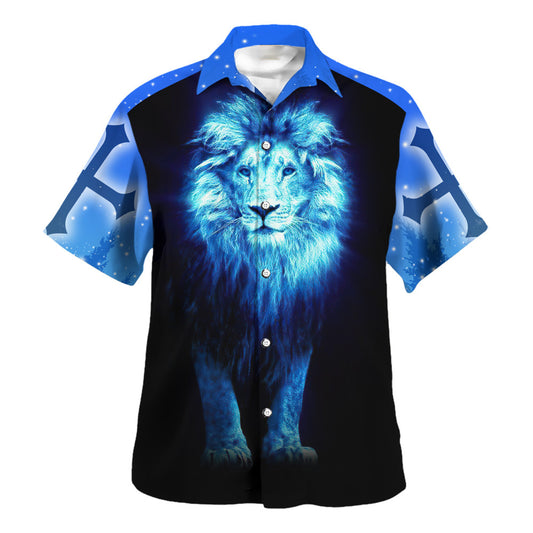 Faith Is Seeing Light Lion Hawaiian Shirt - Christian Hawaiian Shirt - Religious Hawaiian Shirts