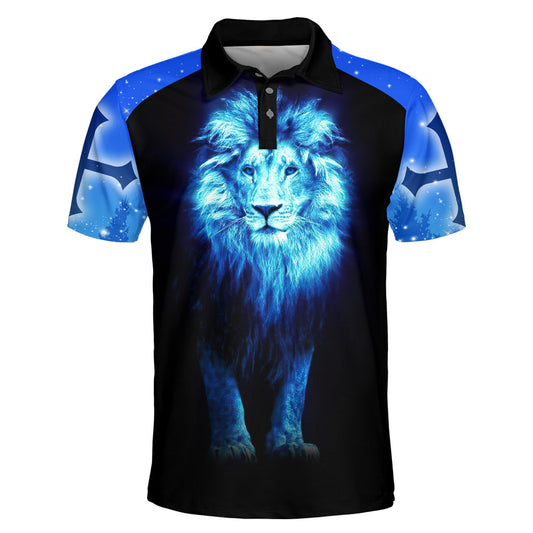 Faith Is Seeing Light With Your Heart When All Your Eyes See Is Darkness Lion Polo Shirt - Christian Shirts & Shorts