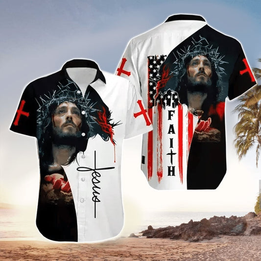 Faith Jesus Hawaiian Shirt - Christian Hawaiian Shirts For Men & Women