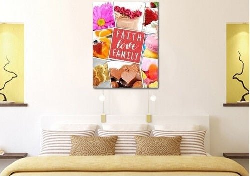 Faith Love Family Canvas Wall Art