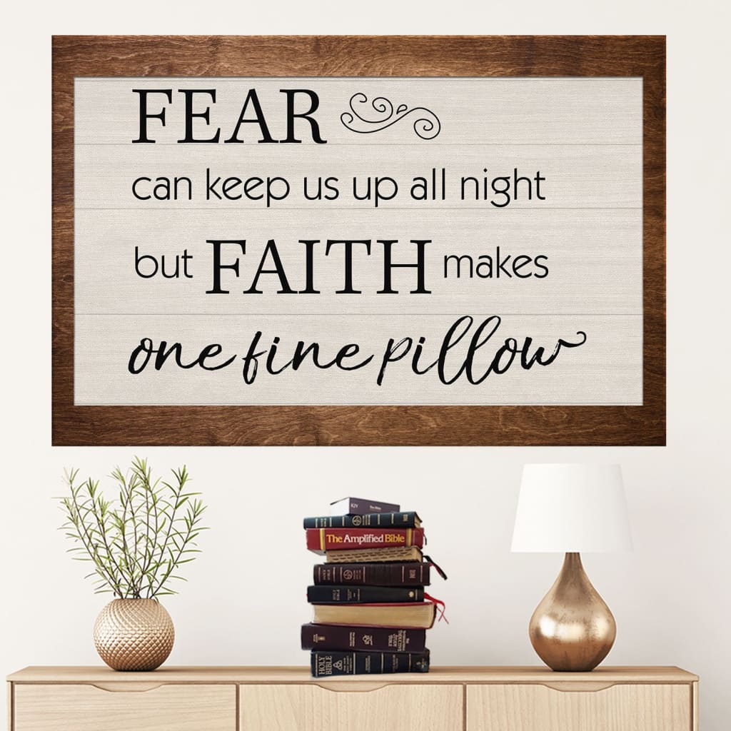 Faith Makes One Fine Pillow Canvas Print - Christian Wall Art - Religious Wall Decor