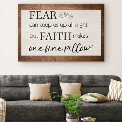 Faith Makes One Fine Pillow Canvas Print - Christian Wall Art - Religious Wall Decor