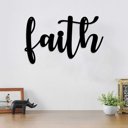 Faith Metal Sign - Christian Metal Wall Art - Religious Metal Wall Art