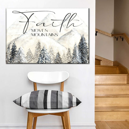 Faith Moves Mountains Canvas Wall Art - Christian Canvas Wall Art - Religious Wall Art Canvas