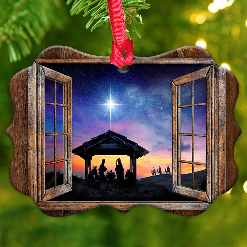 Faith Nativity Christmas Night Metal Ornament - Christmas Ornament - Christmas Gift