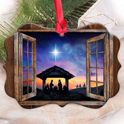 Faith Nativity Christmas Night Metal Ornament - Christmas Ornament - Christmas Gift