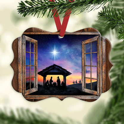 Faith Nativity Christmas Night Metal Ornament - Christmas Ornament - Christmas Gift