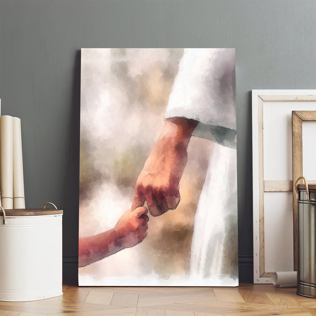 Faith Of A Child Jesus Hold Your Hand Canvas Wall Art - Christian Wall Art Decor - Religious Wall Art Canvas